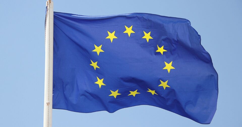 Pildil on lehviv Euroopa Liidu lipp.